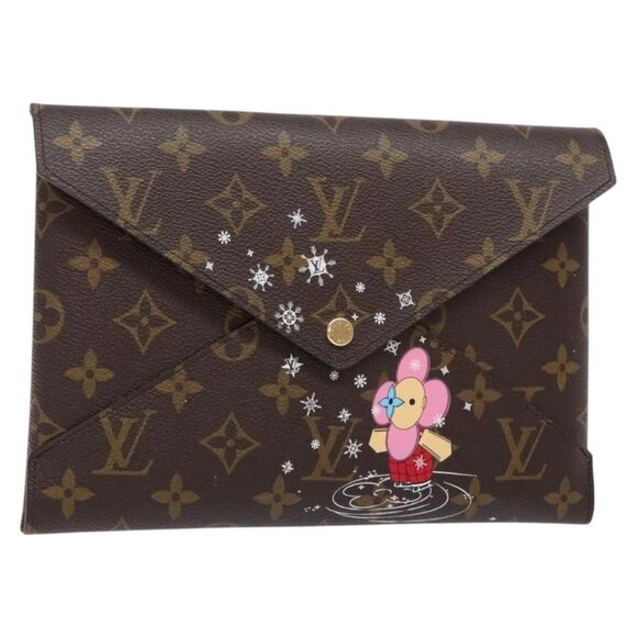 LOUIS VUITTON Monogram Christmas 2023 Only Pochette Kirigami M82655 Auth gh548 - Picture 1 of 15